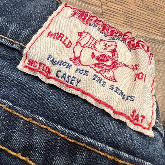 EUC. Low Rise [True Religion] Skinny Casey Stretchy Denim Blue Jeans | 25 XS 0 - Picture 11 of 16